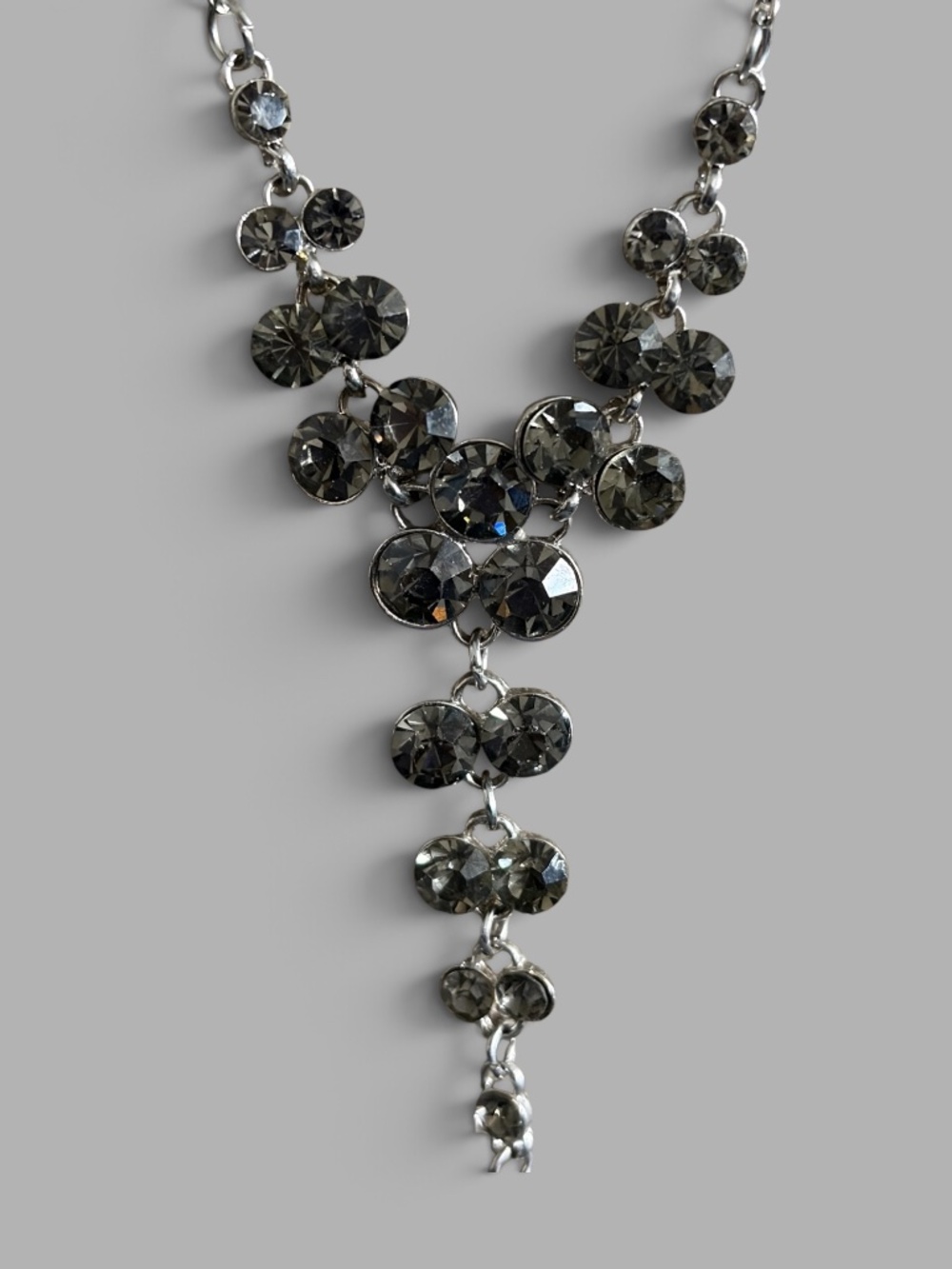 Silver Tone Lariat Necklace